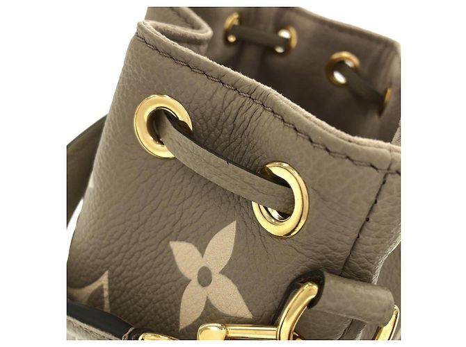 Noe Louis Vuitton Bicolor Monogram Empreinte Nano Noé Schultertasche Grau Roh - Ansicht 5