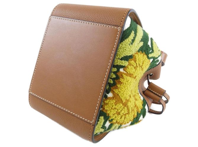 Sac à épaule mini Loewe Hammock à cordon de serrage Jaune - vue 3