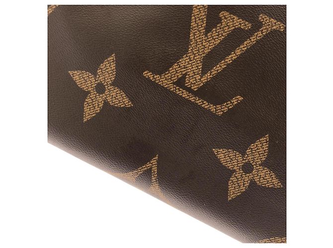 Borsa Louis Vuitton Monogram Giant OnTheGo MM Marrone - vista 5