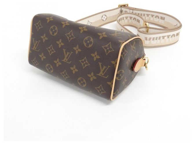 Borsa Boston Louis Vuitton Monogram Speedy Bandoulière Marrone Beige - vista 2