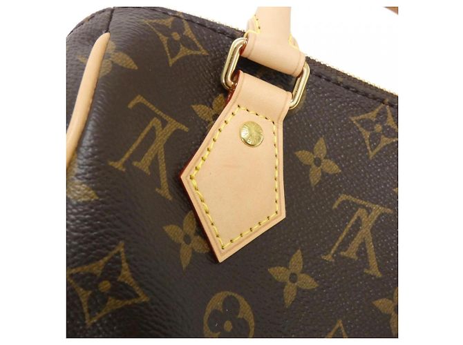 Borsa Boston Louis Vuitton Monogram Speedy Bandoulière Marrone Beige - vista 3