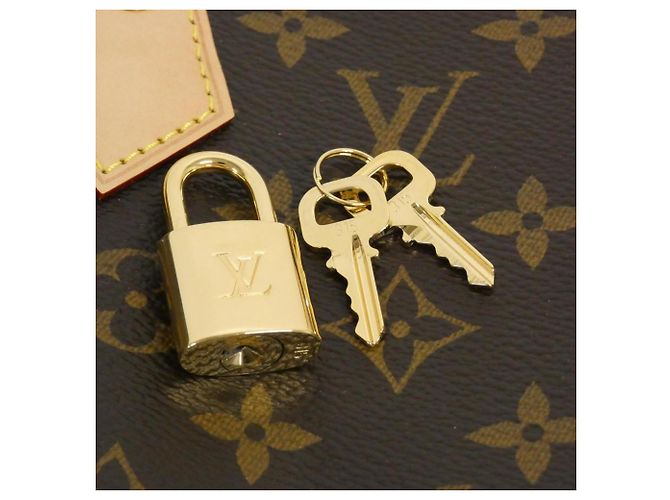 Borsa Boston Louis Vuitton Monogram Speedy Bandoulière Marrone Beige - vista 4