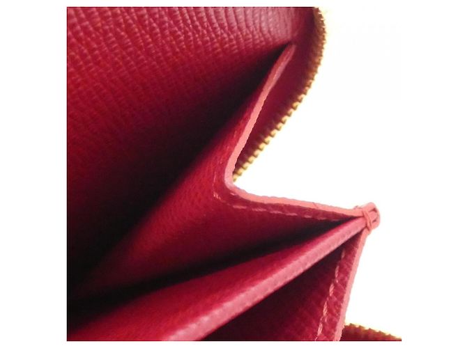 Portefeuille compact zippé Louis Vuitton Monogram Cherry Marron Rouge - vue 7