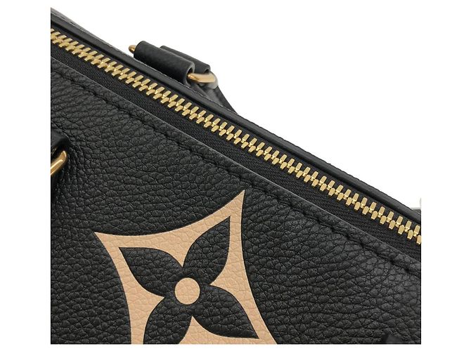 Speedy Sac Boston Louis Vuitton Bicolor Monogram Empreinte Noir Beige - vue 5