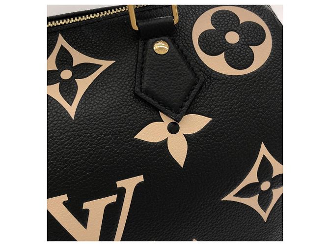 Speedy Sac Boston Louis Vuitton Bicolor Monogram Empreinte Noir Beige - vue 6