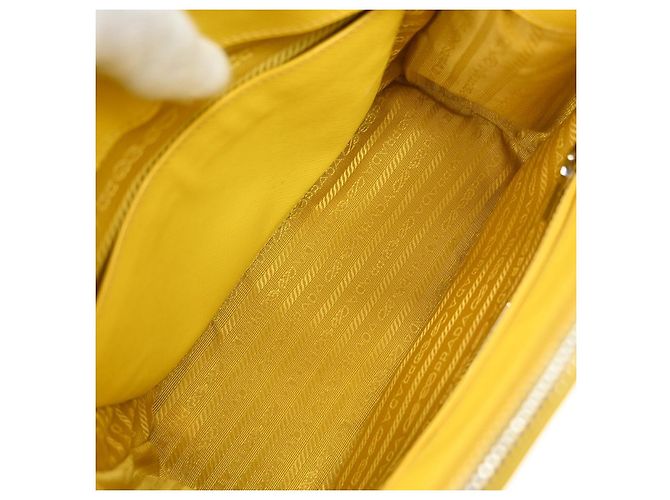 Prada Galleria Double Zip Saffiano Leather Small Yellow - view 3