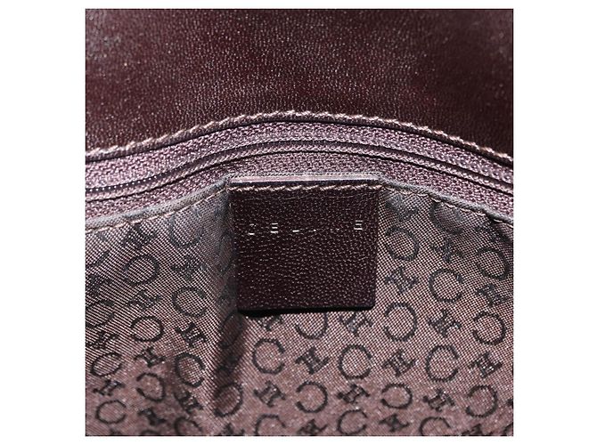 Céline Saco Chain Tote CELINE em couro bege dourado Auth 202538A - vista 19
