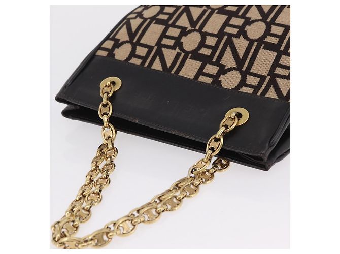 Céline Saco Chain Tote CELINE em couro bege dourado Auth 202538A - vista 6