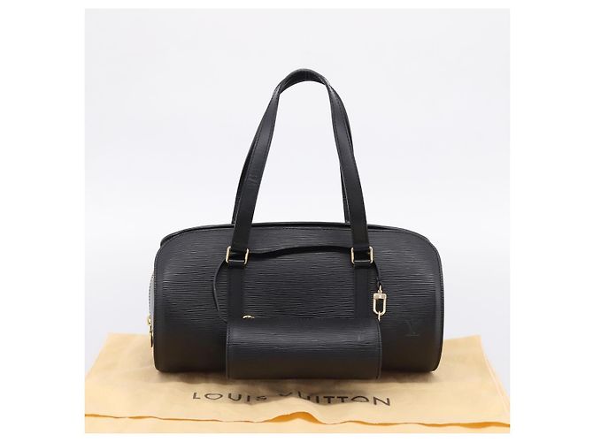 Borsa a mano LOUIS VUITTON Epi Soufflot Nera M52222 LV Auth 204574V Nero - vista 12