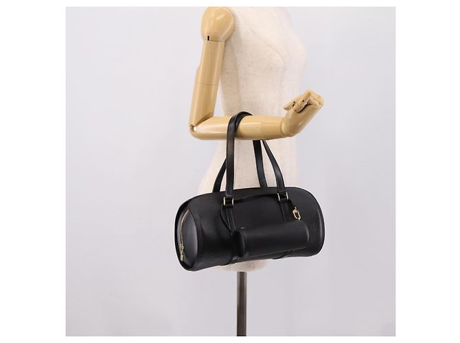 Borsa a mano LOUIS VUITTON Epi Soufflot Nera M52222 LV Auth 204574V Nero - vista 26