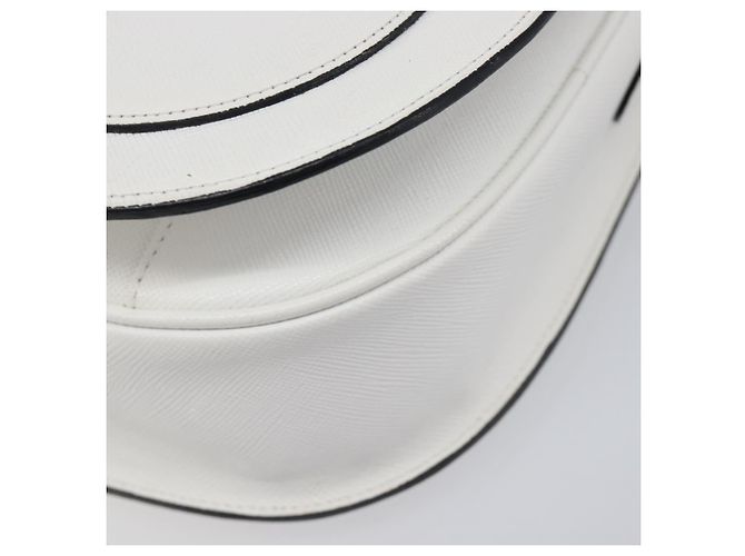 Autre Marque Borsa a tracolla Saint Laurent in pelle bianca e oro Auth hk4148A Bianco D'oro - vista 15