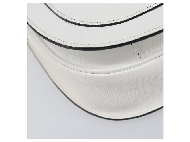 Autre Marque Borsa a tracolla Saint Laurent in pelle bianca e oro Auth hk4148A Bianco D'oro - vista 16