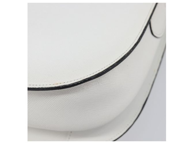 Autre Marque Borsa a tracolla Saint Laurent in pelle bianca e oro Auth hk4148A Bianco D'oro - vista 17