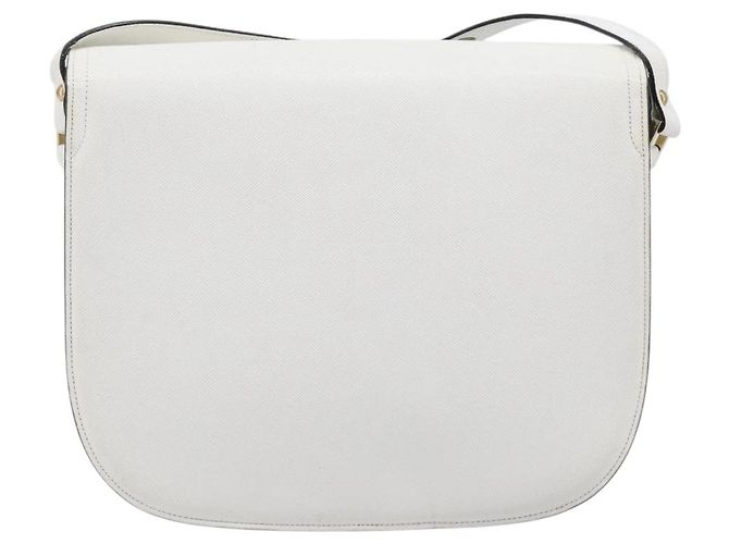Autre Marque Borsa a tracolla Saint Laurent in pelle bianca e oro Auth hk4148A Bianco D'oro - vista 2