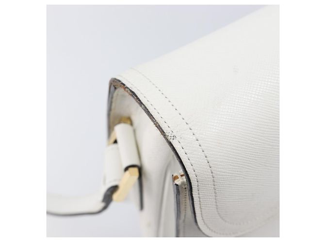 Autre Marque Borsa a tracolla Saint Laurent in pelle bianca e oro Auth hk4148A Bianco D'oro - vista 20