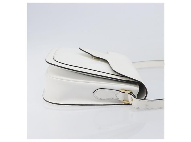 Autre Marque Borsa a tracolla Saint Laurent in pelle bianca e oro Auth hk4148A Bianco D'oro - vista 3