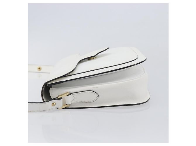 Autre Marque Borsa a tracolla Saint Laurent in pelle bianca e oro Auth hk4148A Bianco D'oro - vista 4