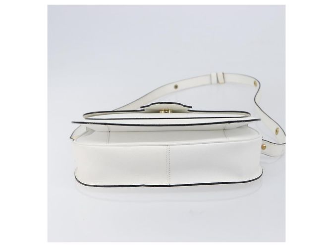 Autre Marque Borsa a tracolla Saint Laurent in pelle bianca e oro Auth hk4148A Bianco D'oro - vista 5