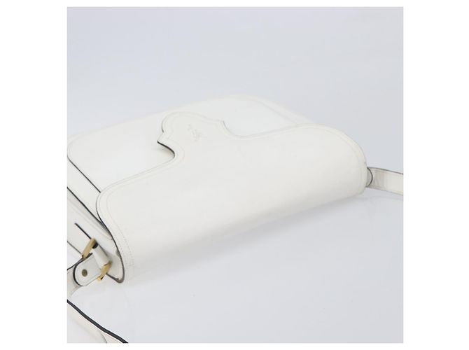 Autre Marque Borsa a tracolla Saint Laurent in pelle bianca e oro Auth hk4148A Bianco D'oro - vista 6