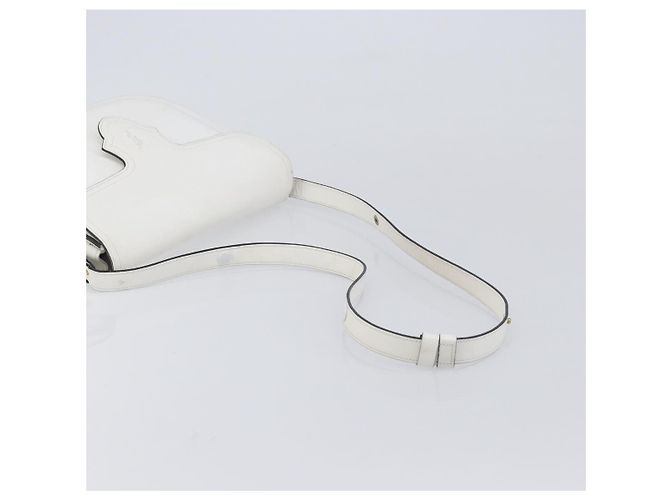 Autre Marque Borsa a tracolla Saint Laurent in pelle bianca e oro Auth hk4148A Bianco D'oro - vista 7
