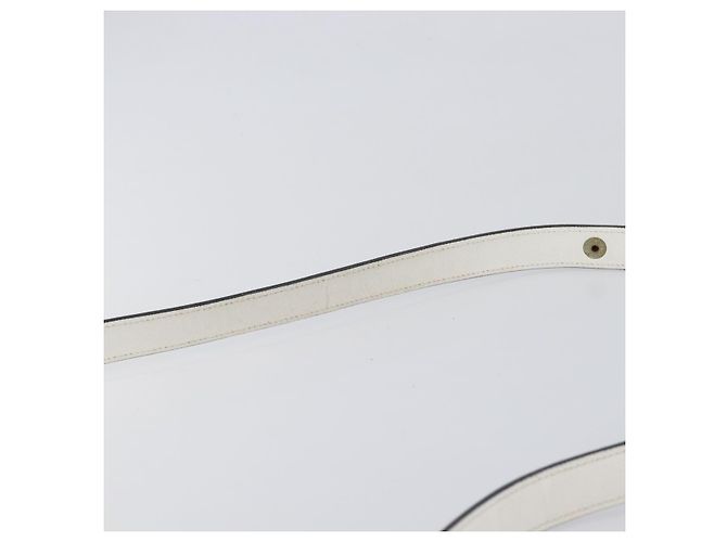 Autre Marque Borsa a tracolla Saint Laurent in pelle bianca e oro Auth hk4148A Bianco D'oro - vista 8