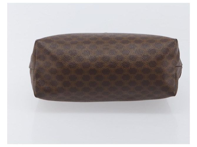 Céline CELINE Macadam Canvas Pouch PVC Leder Braun Gold Auth 207448 Golden - Ansicht 6