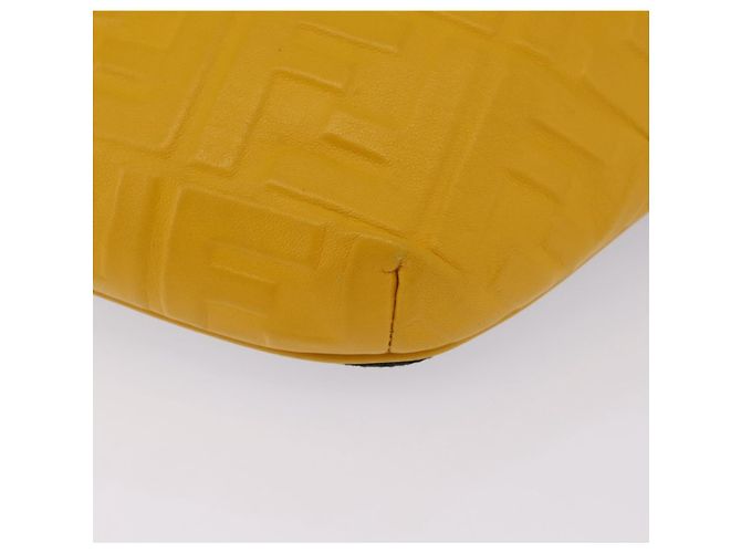 FENDI Zucca Gürteltasche aus Leder Gelb Silber 7VA434 Auth BA16103A - Ansicht 16