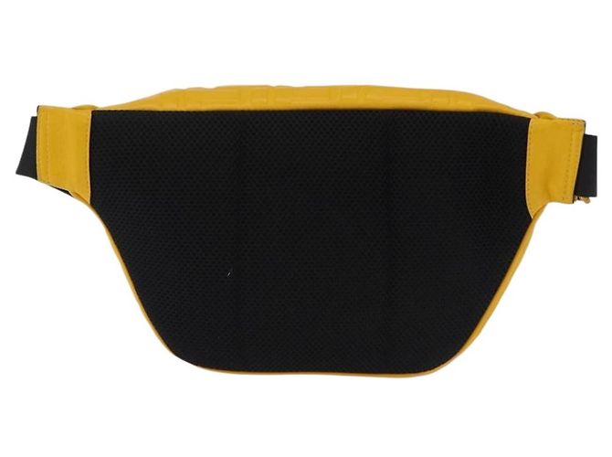 FENDI Zucca Gürteltasche aus Leder Gelb Silber 7VA434 Auth BA16103A - Ansicht 2