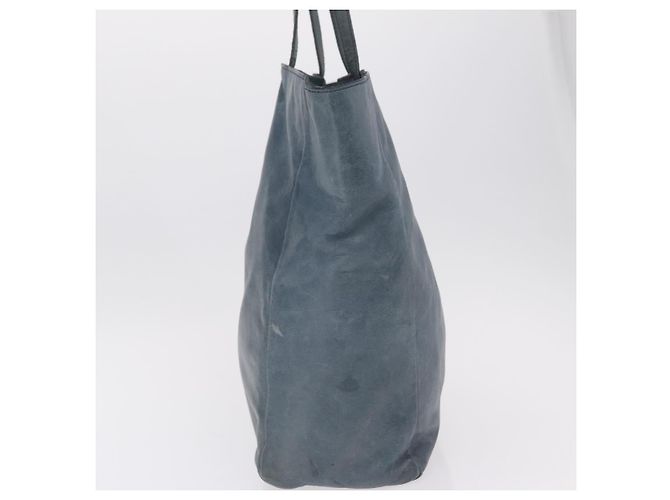 Borsa Tote Miu Miu Pelle Navy Silver Auth 205818 Argento Blu navy - vista 5