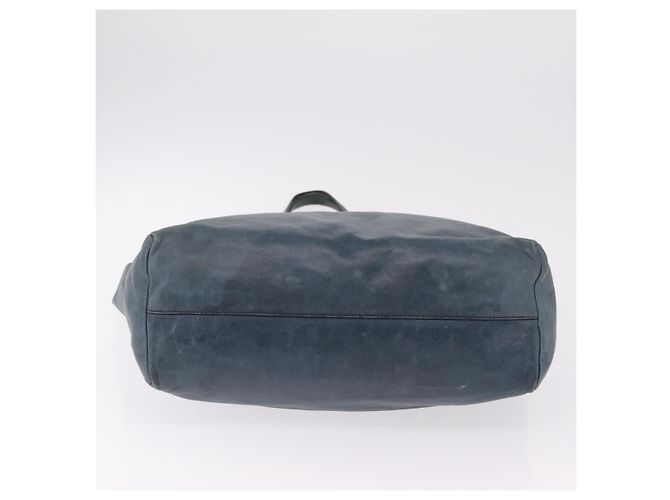 Borsa Tote Miu Miu Pelle Navy Silver Auth 205818 Argento Blu navy - vista 7