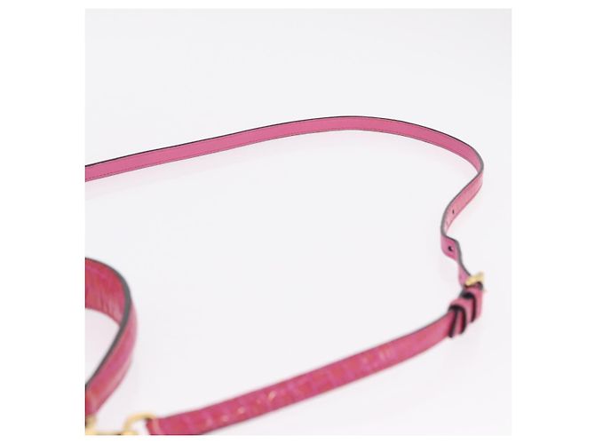 Borsa a Mano Miu Miu Canvas 2way Pink Gold Auth 167644A Rosa D'oro - vista 17