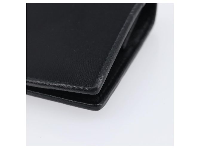 PRADA Bifold Wallet Nylon Black Gold Auth 205242M Golden - view 15