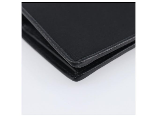 PRADA Bifold Wallet Nylon Black Gold Auth 205242M Golden - view 16