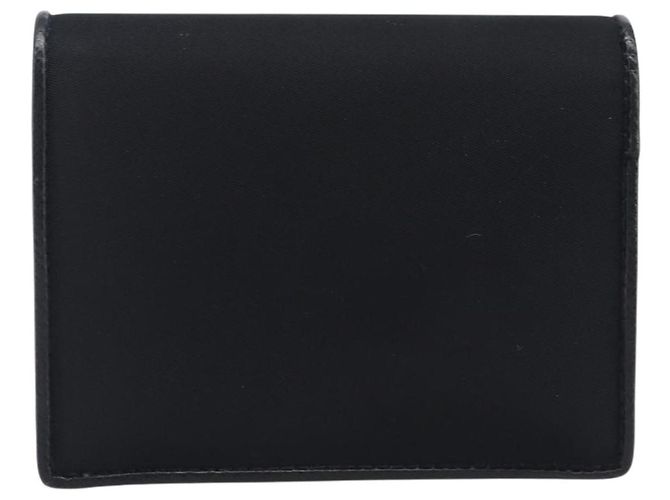 PRADA Bifold Wallet Nylon Black Gold Auth 205242M Golden - view 2