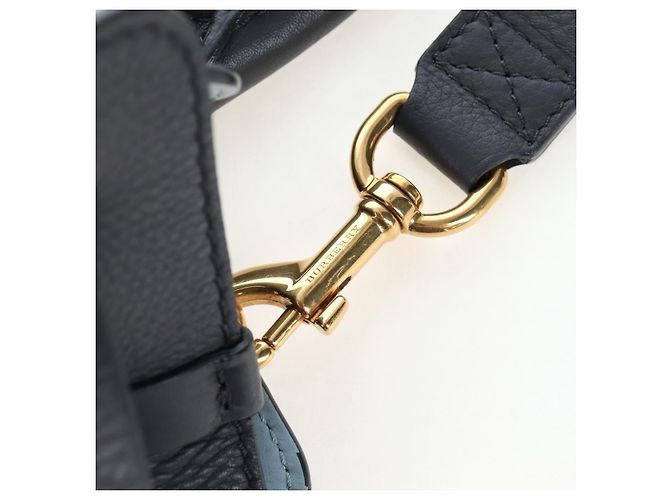 BURBERRY Handtasche Leder 2way Grau Gold Auth 206737A Braun Golden - Ansicht 17