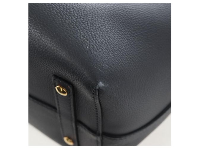 BURBERRY Handtasche Leder 2way Grau Gold Auth 206737A Braun Golden - Ansicht 20