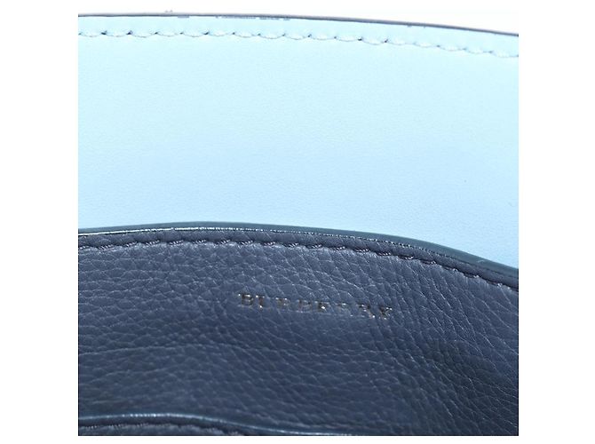 BURBERRY Handtasche Leder 2way Grau Gold Auth 206737A Braun Golden - Ansicht 22