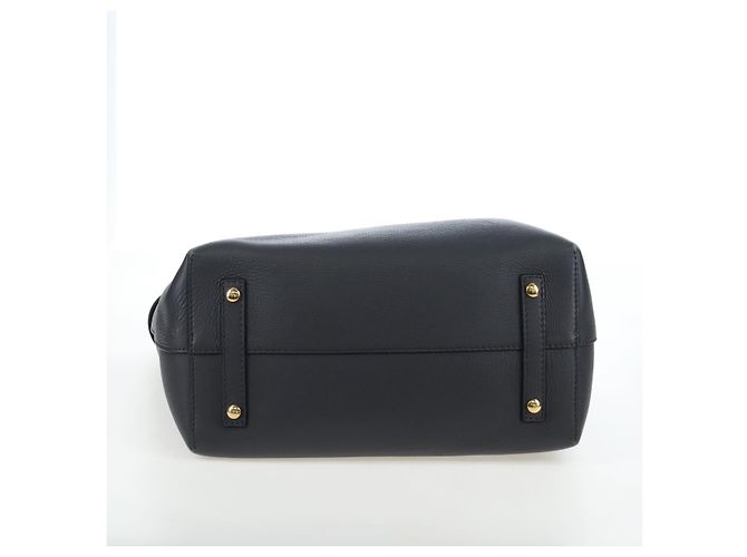 BURBERRY Handtasche Leder 2way Grau Gold Auth 206737A Braun Golden - Ansicht 5
