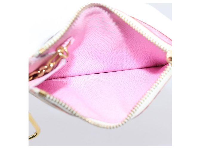 LOUIS VUITTON Multicolor Pochette ClesNM Coin Purse M93734 LV Auth 207645 Weiß - Ansicht 11