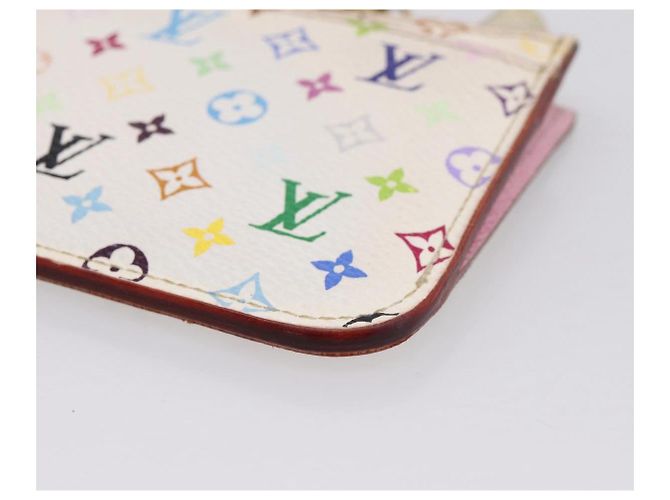LOUIS VUITTON Multicolor Pochette ClesNM Coin Purse M93734 LV Auth 207645 Weiß - Ansicht 15