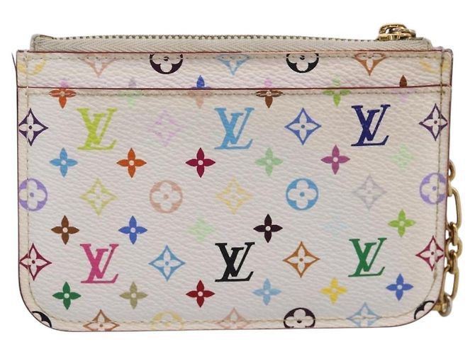 LOUIS VUITTON Multicolor Pochette ClesNM Coin Purse M93734 LV Auth 207645 Weiß - Ansicht 2