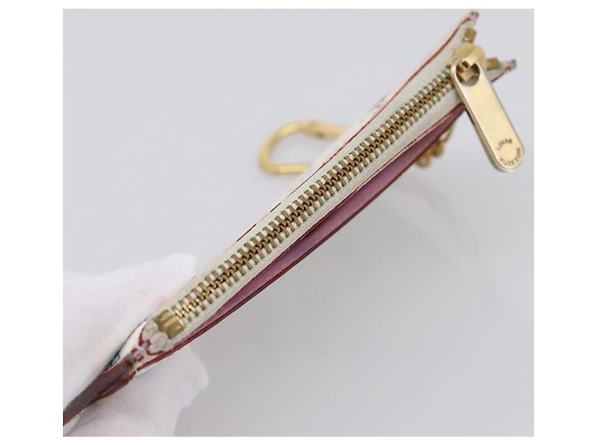 LOUIS VUITTON Multicolor Pochette ClesNM Coin Purse M93734 LV Auth 207645 Weiß - Ansicht 5