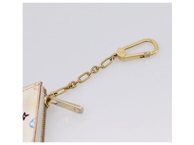 LOUIS VUITTON Multicolor Pochette ClesNM Coin Purse M93734 LV Auth 207645 Weiß - Ansicht 6