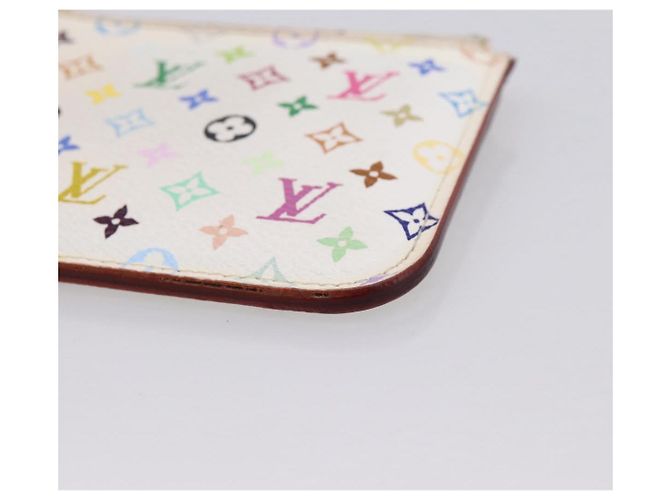 LOUIS VUITTON Multicolor Pochette ClesNM Coin Purse M93734 LV Auth 207645 Weiß - Ansicht 8