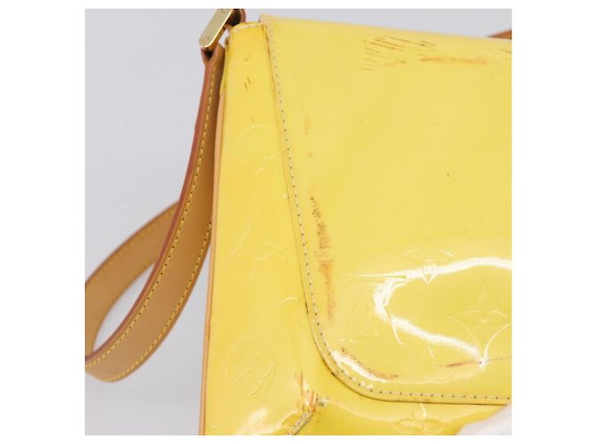 LOUIS VUITTON Monogram Vernis Thompson Street Bag Lime Yellow M91071 Auth 206612 D'oro - vista 18