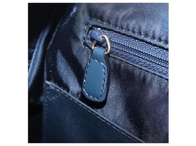 Borsa a mano Christian Dior Trotter Canvas Double Saddle Navy Gold Tone Auth ka6525A Blu navy - vista 24