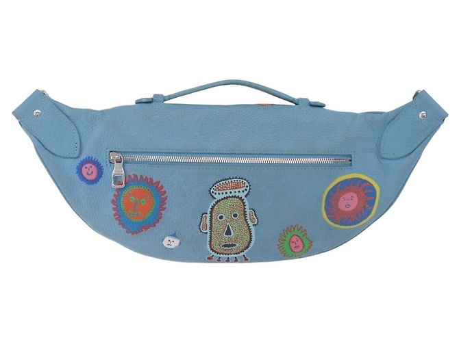 LOUIS VUITTON Borsa Maxi Bum Bag Taurillon Monogram Light Blue M21715 LV Auth BA15760SAV Blu chiaro - vista 2