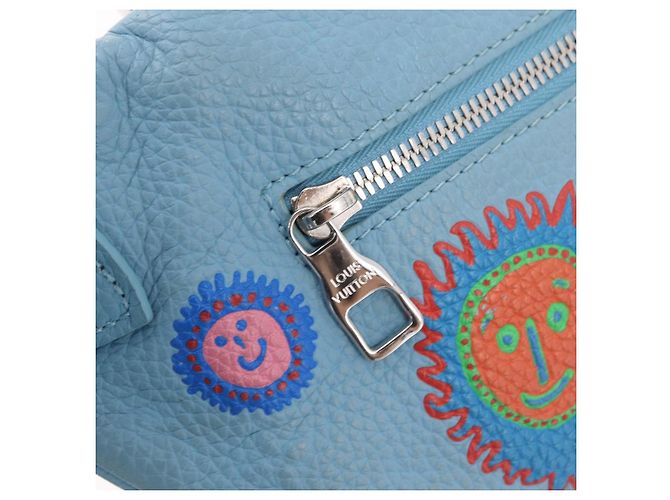 LOUIS VUITTON Borsa Maxi Bum Bag Taurillon Monogram Light Blue M21715 LV Auth BA15760SAV Blu chiaro - vista 26