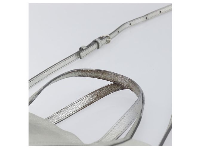 Borsa Balenciaga Everyday Tote XXS in pelle 2way Argento 551815 Auth bs37460 - vista 16