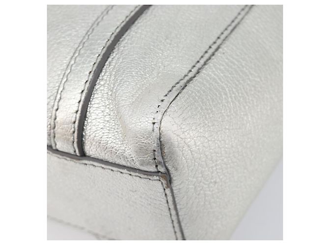 Borsa Balenciaga Everyday Tote XXS in pelle 2way Argento 551815 Auth bs37460 - vista 19